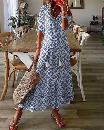 Bohemian Maxi Summer Dress for Women | Relaxed Beach Style