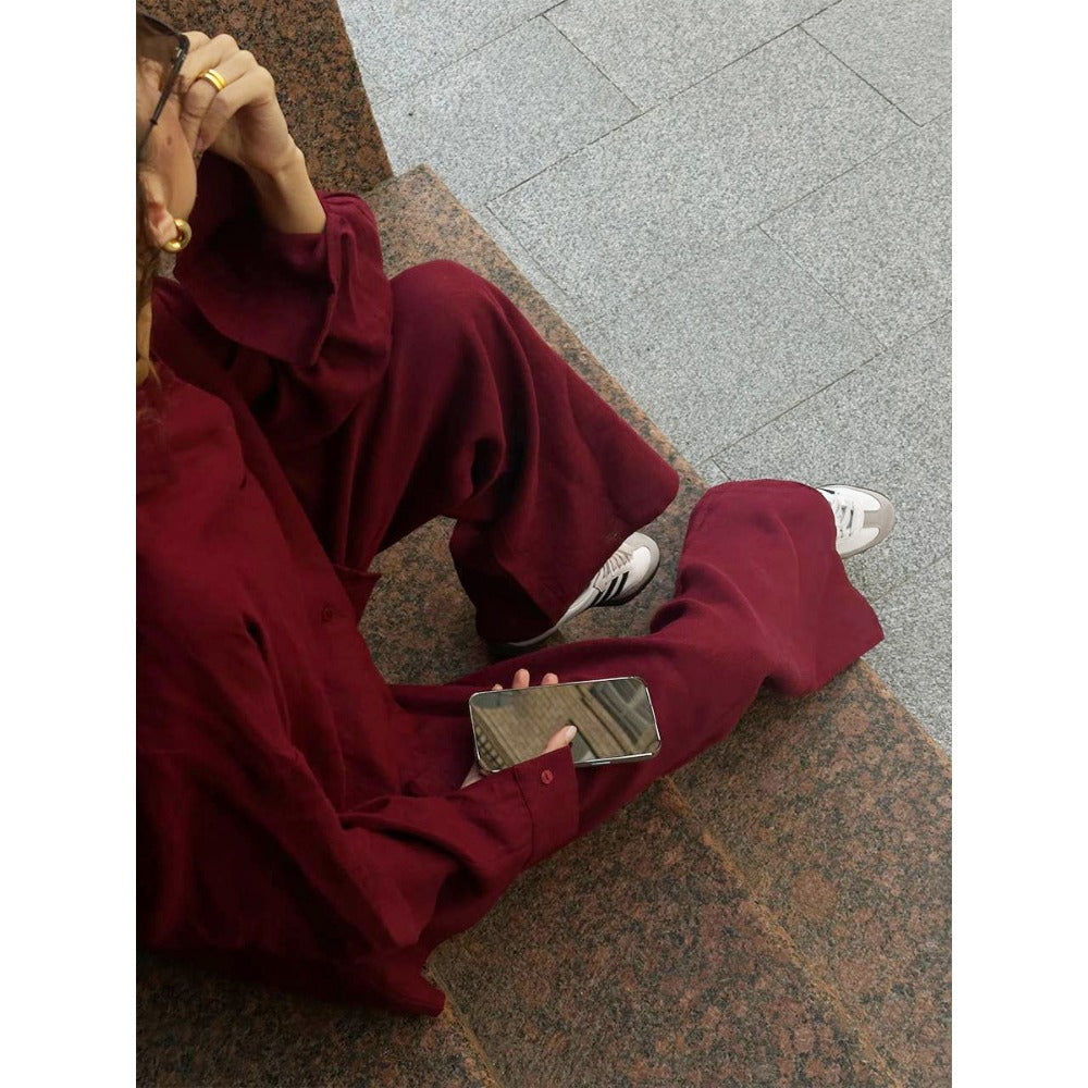 Linen Shirt and Pants Set for Women - Francesca