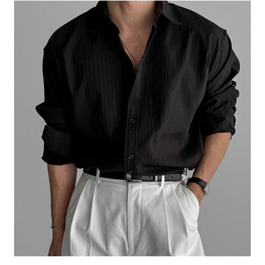 Long Sleeve Button Up Shirt for Men - Cecilia