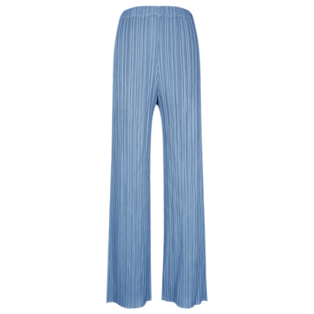 Pleated Wide Leg Pants with Elastic Waist for Women - Benedetta