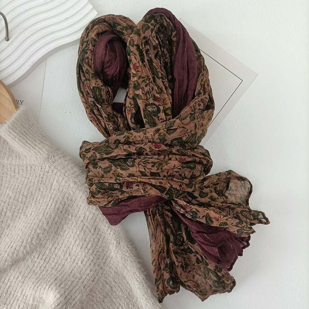 Floral Print Long Scarf for Women - Vittoria