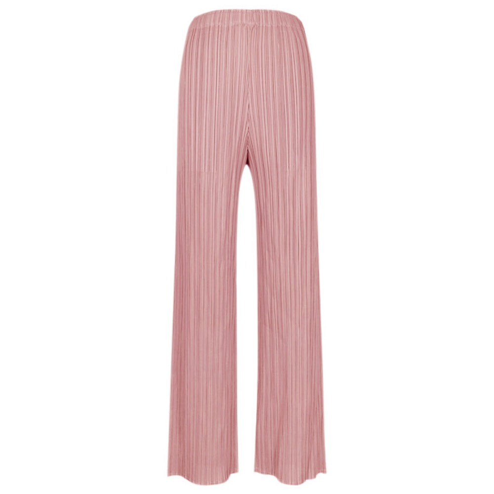 Pleated Wide Leg Pants with Elastic Waist for Women - Benedetta