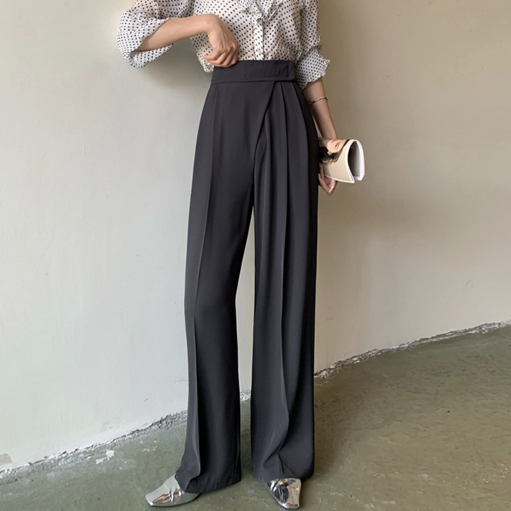 High-Waist Wide-Leg Trousers for Women - Rosa