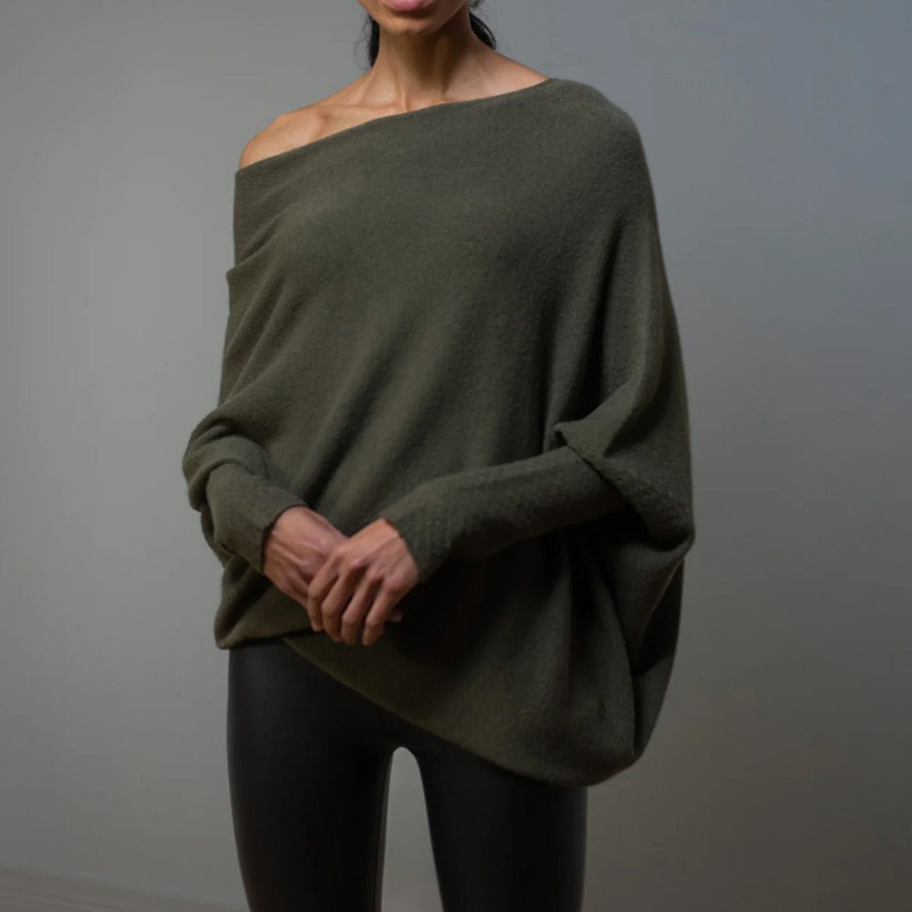 Off Shoulder Long Sleeve Sweater for Women - Annamaria