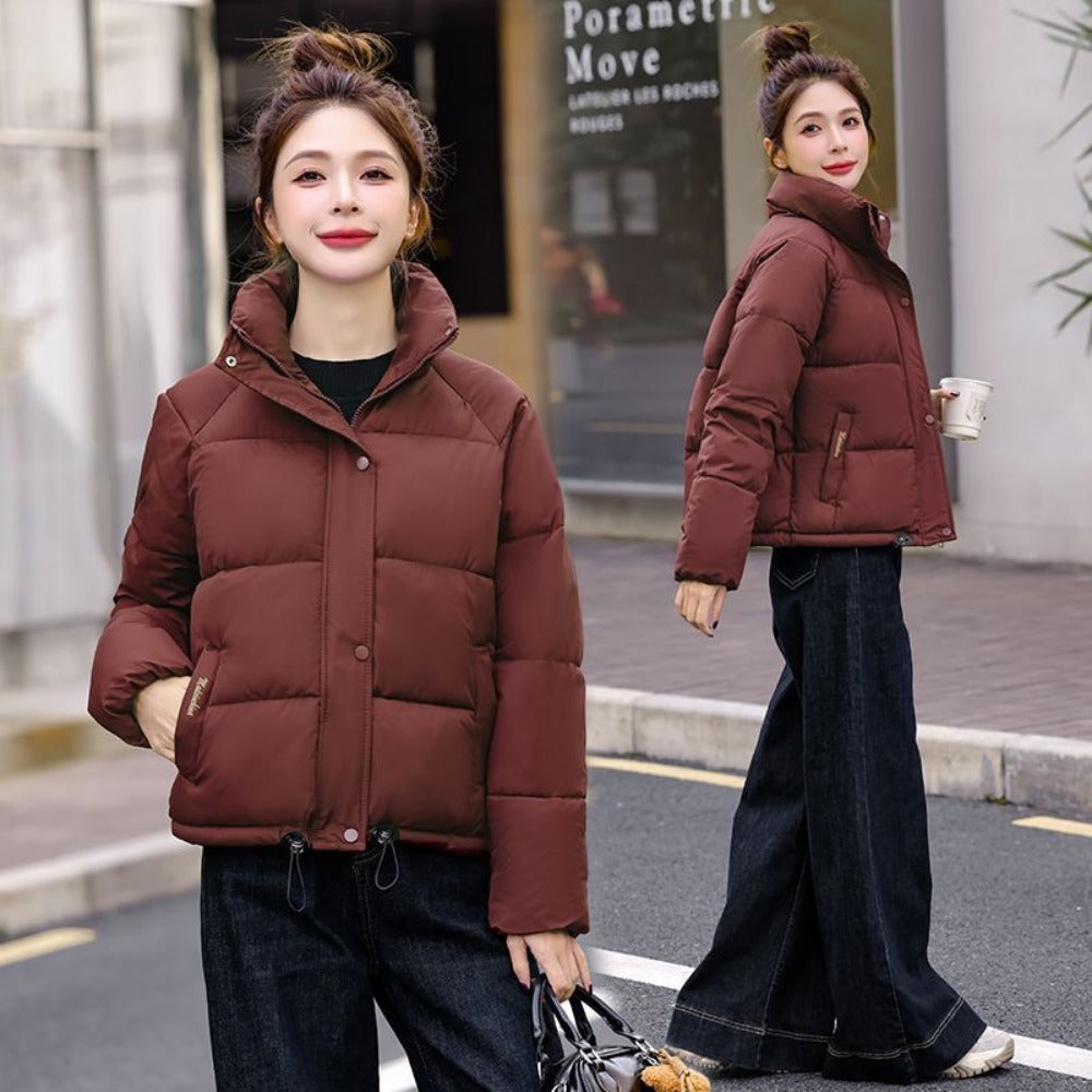 Puffer Jacket with High Collar for Women - Pina