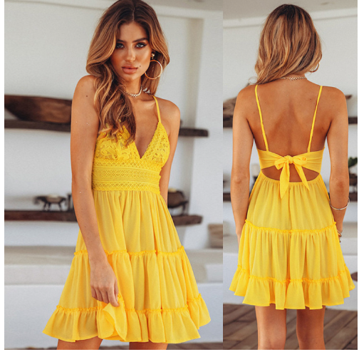 Women’s Elegant Flowy Dress with Classic Design