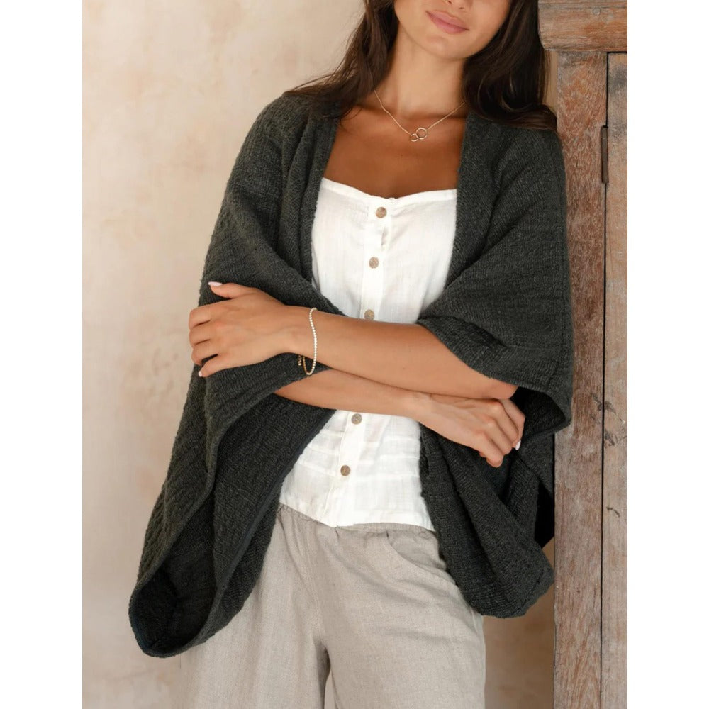 Knit Open Front Cardigan for Women - Fatima
