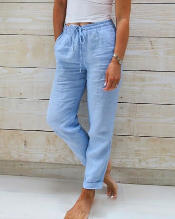 Comfy Cropped Lounge Pants for Women – Elastic Waist