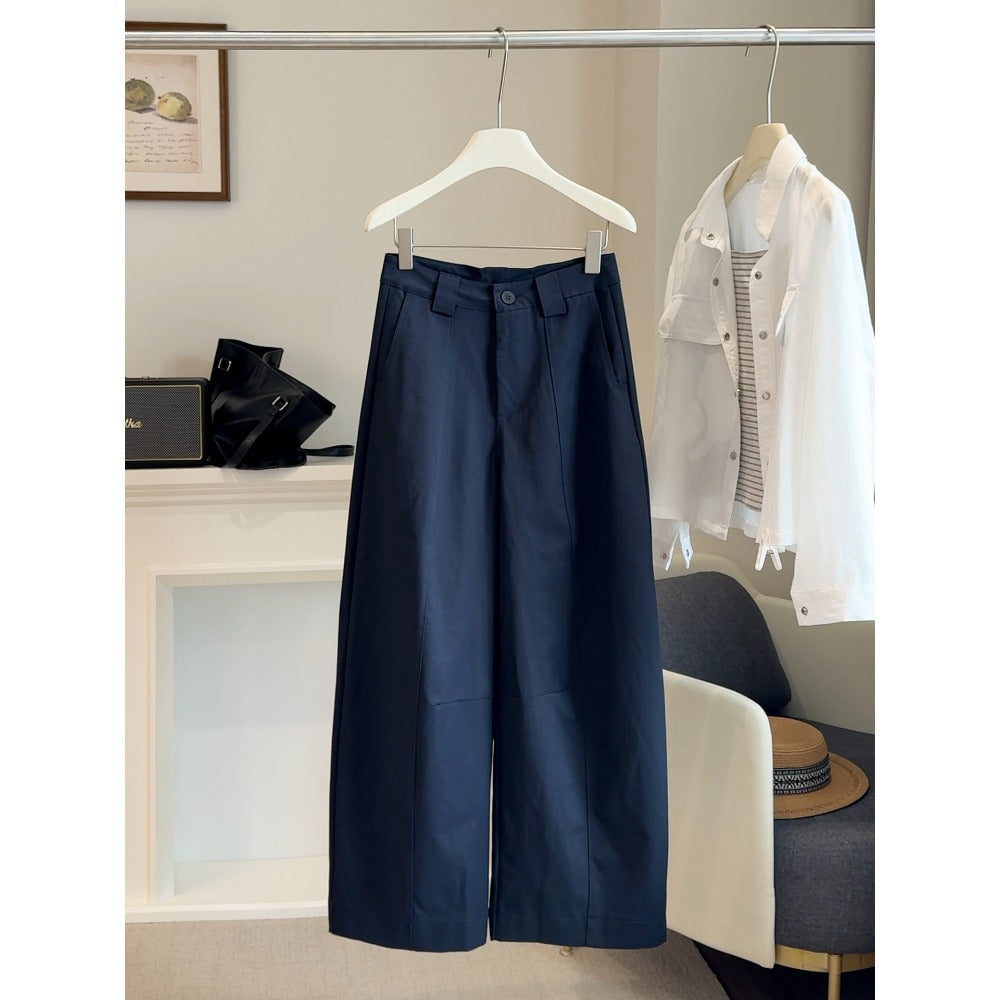 Wide-Leg Trousers with Button Detail for Women - Tina