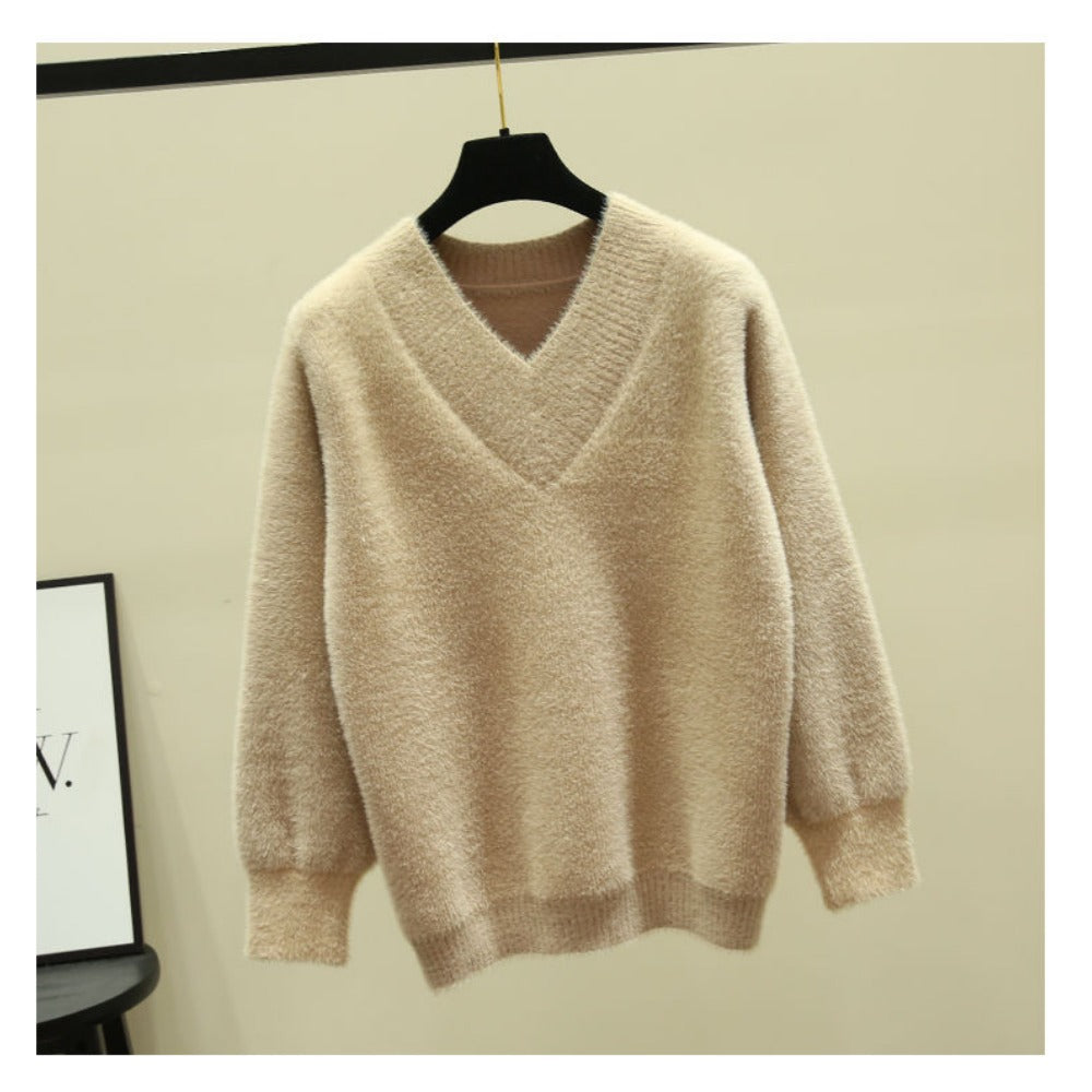 V Neck Long Sleeve Sweater for Women - Rina