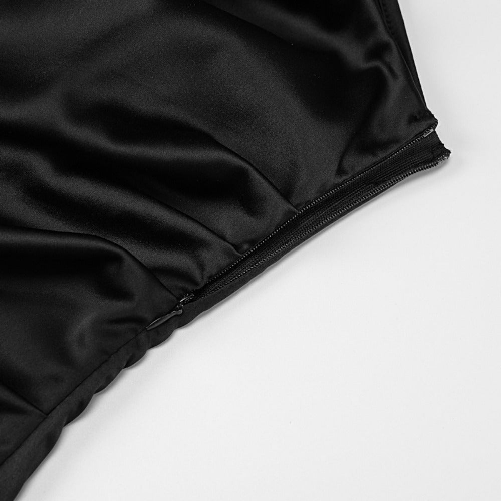 One Shoulder Mini Dress with Side Drape for Women - Euridice