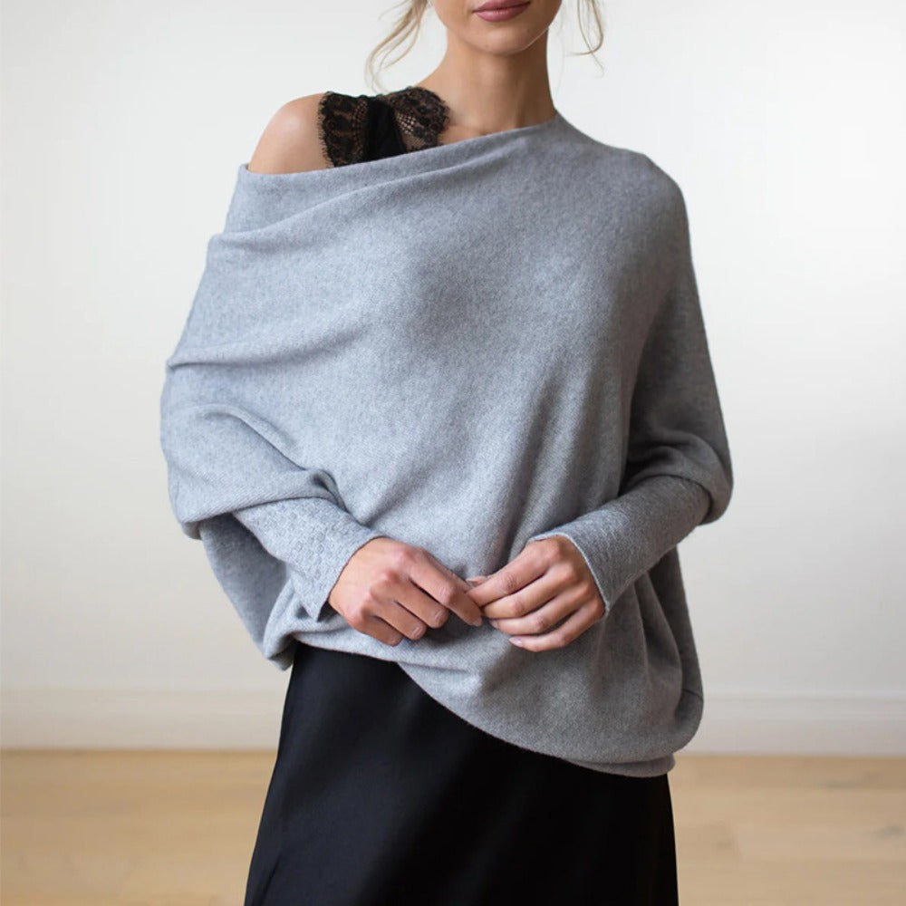 Off Shoulder Long Sleeve Sweater for Women - Annamaria