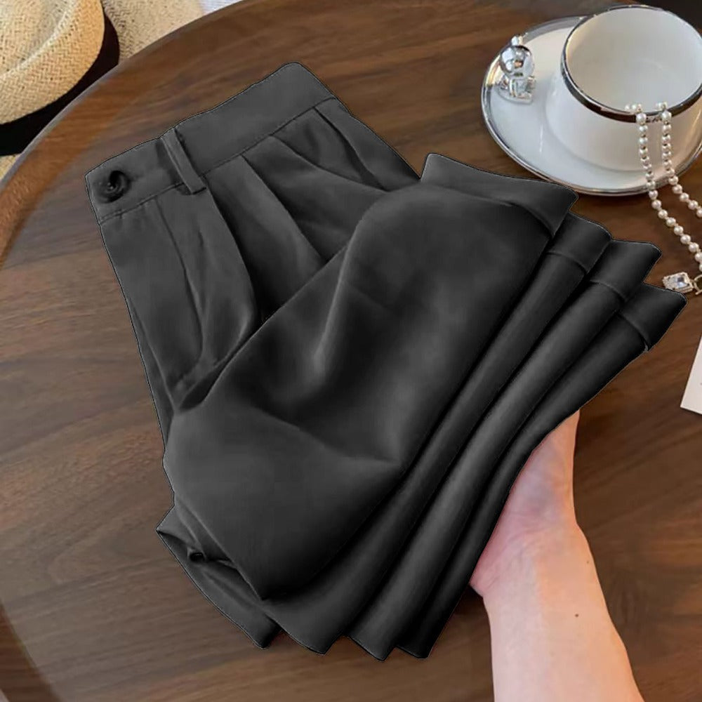 High Waisted Pleated Trousers for Women - Nina