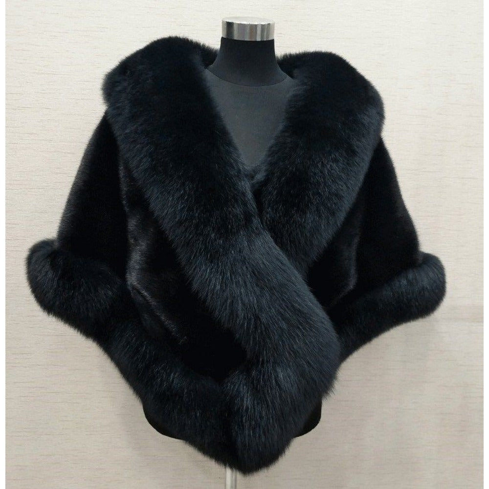 Faux Fur Winter Shawl for Women - Alina