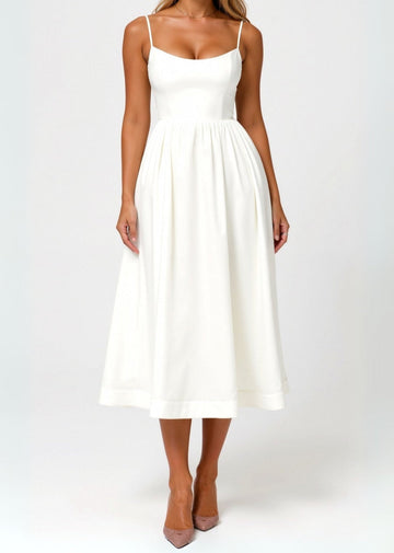 Corset Midi Dress with Strap Detail for Women
