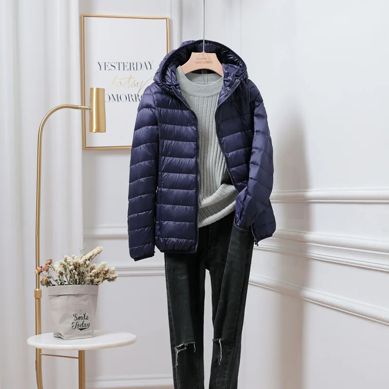 Lightweight Hooded Puffer Jacket for Women