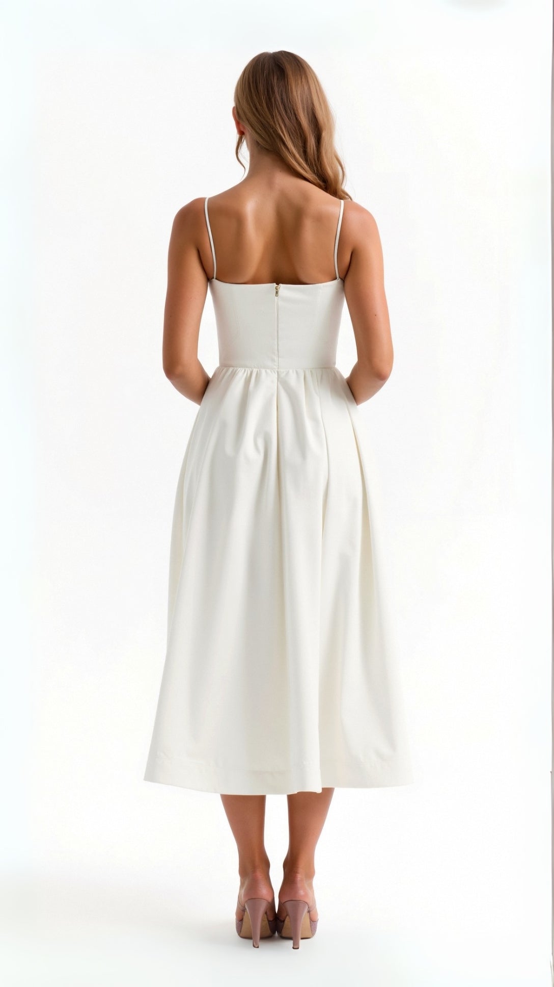 Corset Midi Dress with Strap Detail for Women