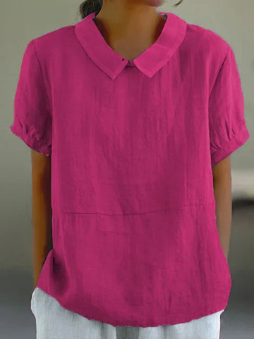 Stylish Breathable Blouse with Collar for Women