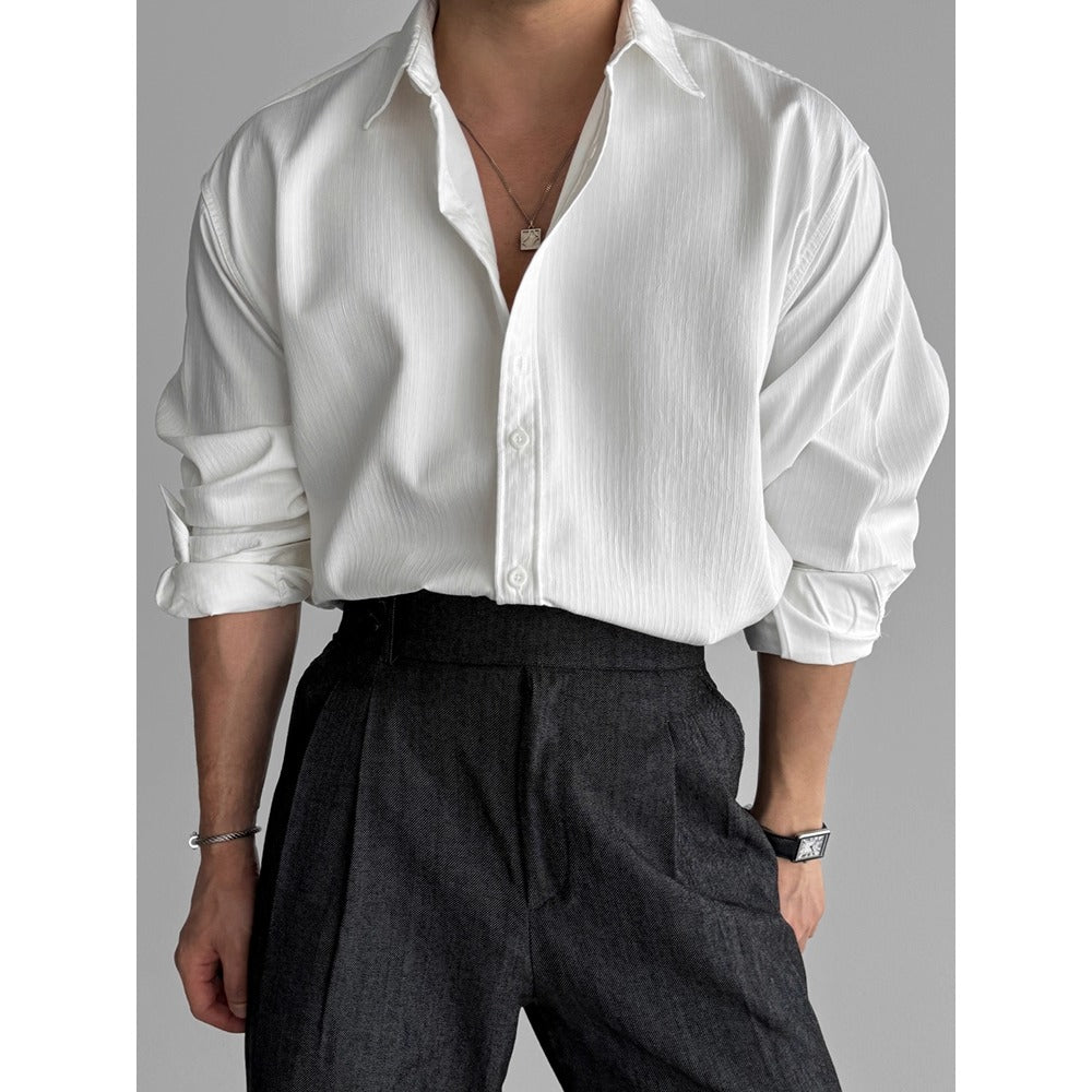 Long Sleeve Button Up Shirt for Men - Cecilia