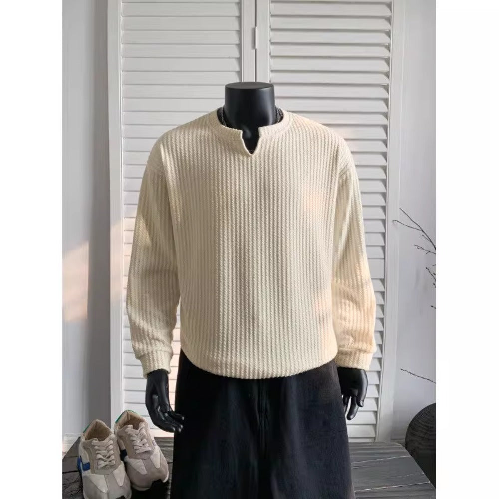 Long Sleeve Waffle Knit Shirt for Men - Daria