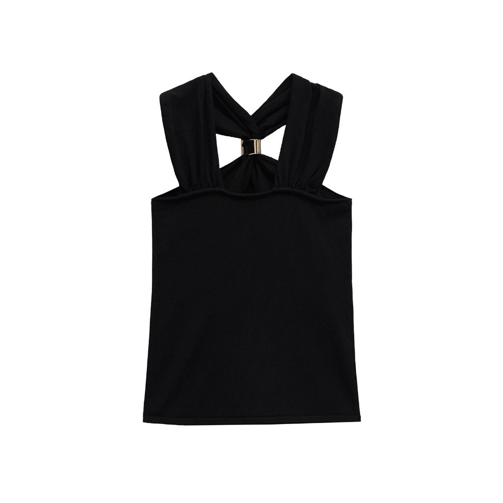 Sleeveless Knot Strap Tank Top in Multiple Colors for Women - Livia