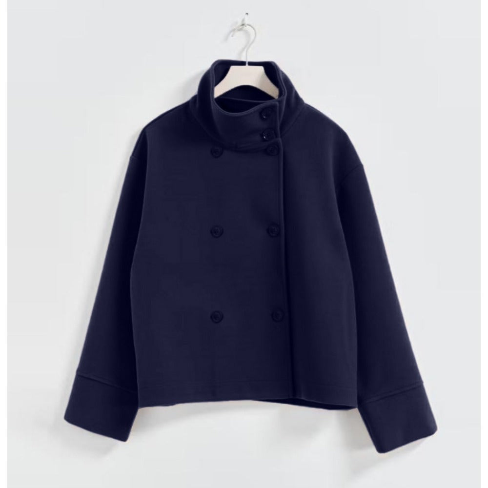 High Neck Button Up Jacket for Women - Giacinta