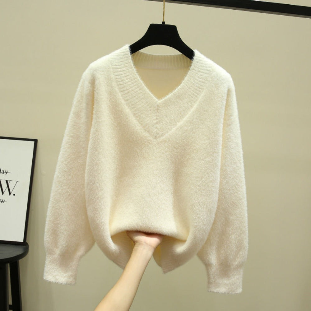 V Neck Long Sleeve Sweater for Women - Rina