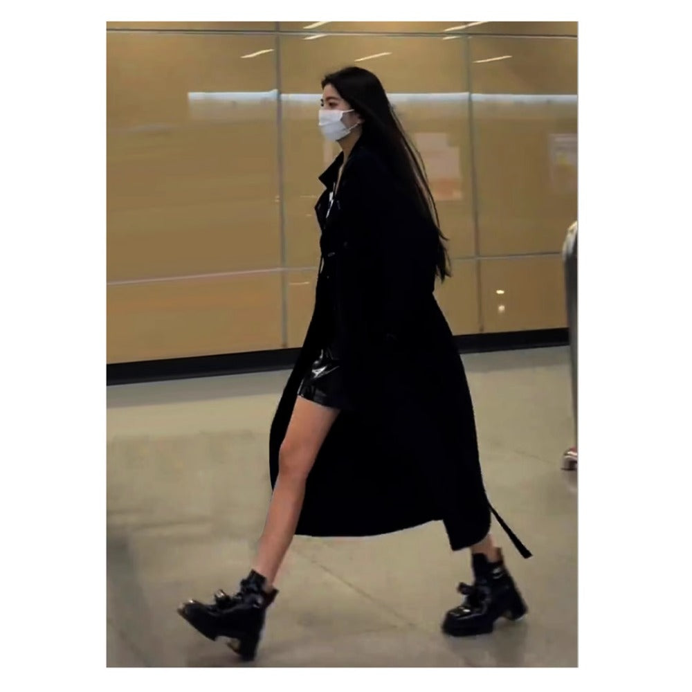 Long Double Breasted Trench Coat for Women - Clotilde