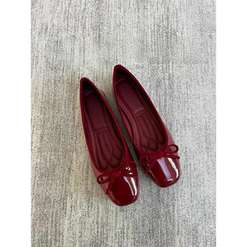 Patent Leather Ballet Flats for Women - Eva