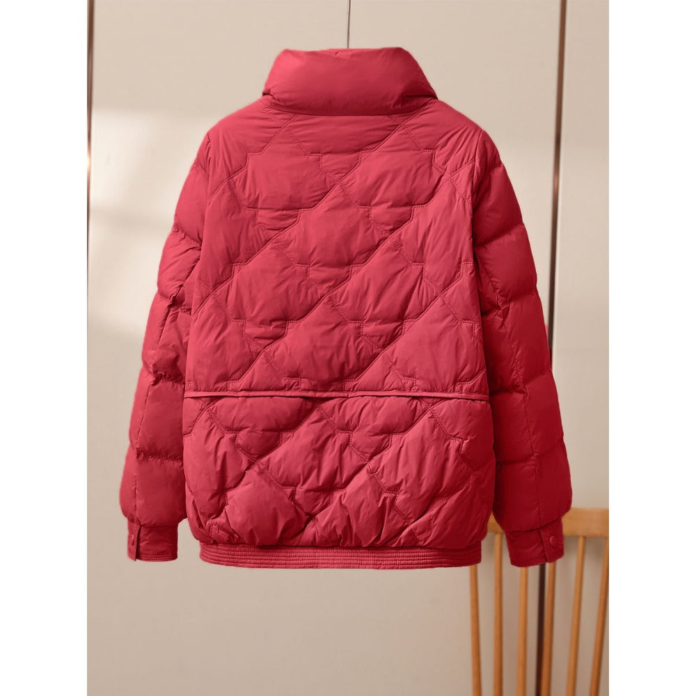Puffer Jacket with High Collar for Women - Rosanna