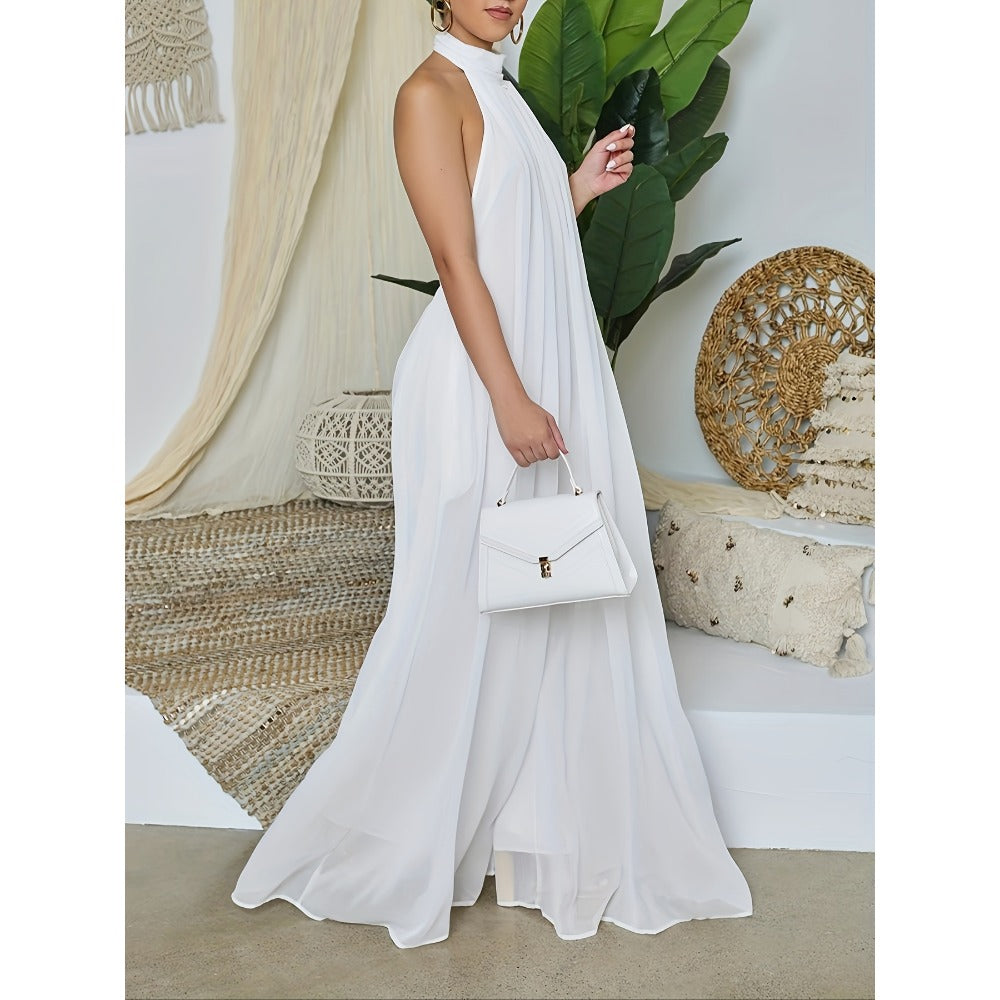 Halter Neck Maxi Dress for Women - Gigliola