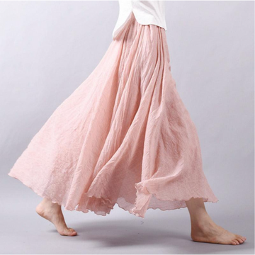 Bohemian Loose Pleated Skirt for Women