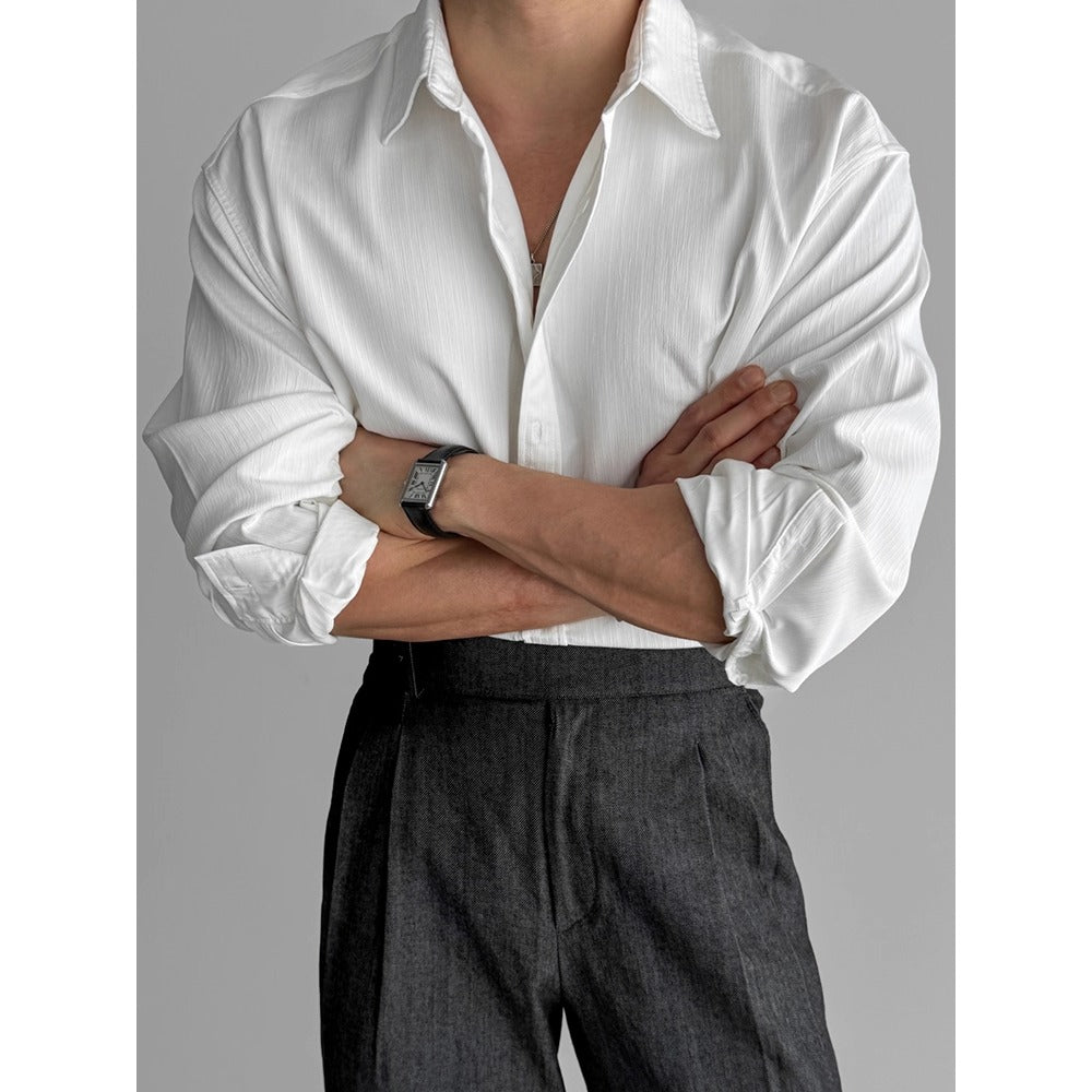 Long Sleeve Button Up Shirt for Men - Cecilia