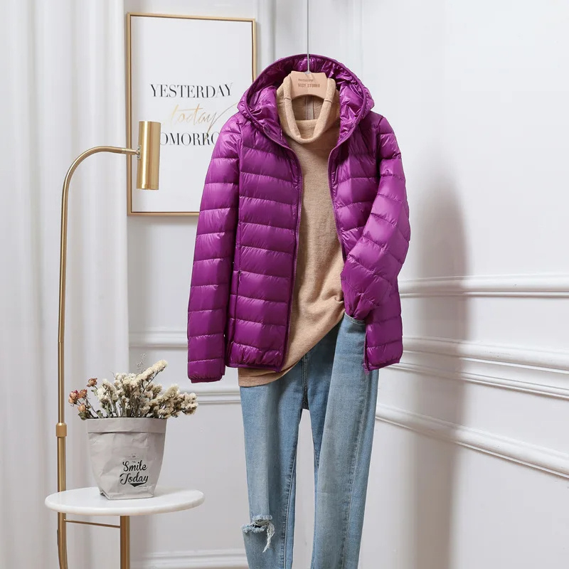 Lightweight Hooded Puffer Jacket for Women