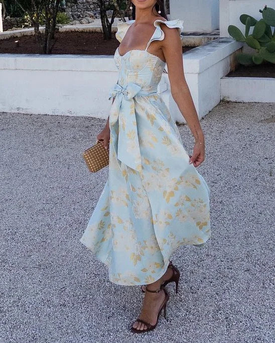 Women’s V-Neck Summer Dress with Lightweight Casual Fit