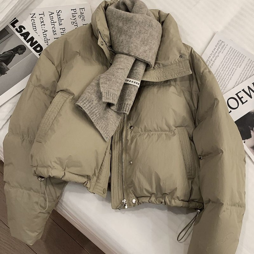 Puffer Jacket with Stand Collar for Women - Teresa
