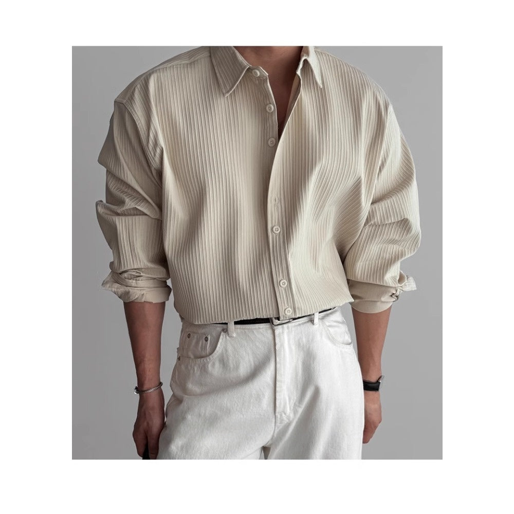 Long Sleeve Button Up Shirt for Men - Cecilia