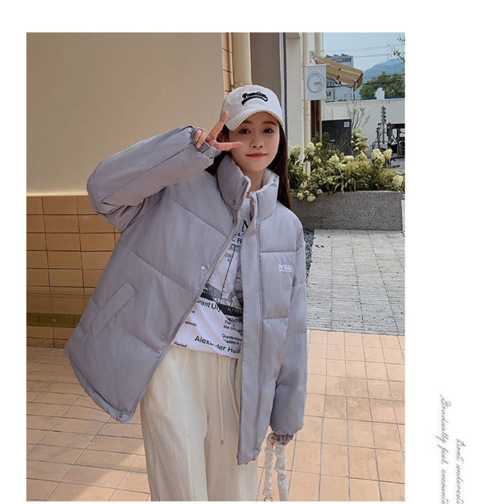 Reversible Puffer Jacket Two-Sided Coat for Women - Milena