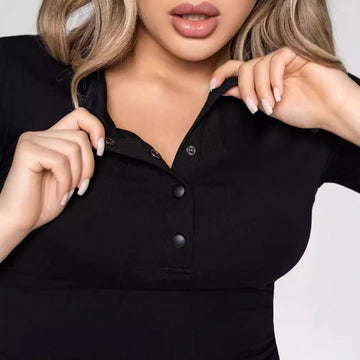 Short Sleeve Button Down Top for Women - Roberta