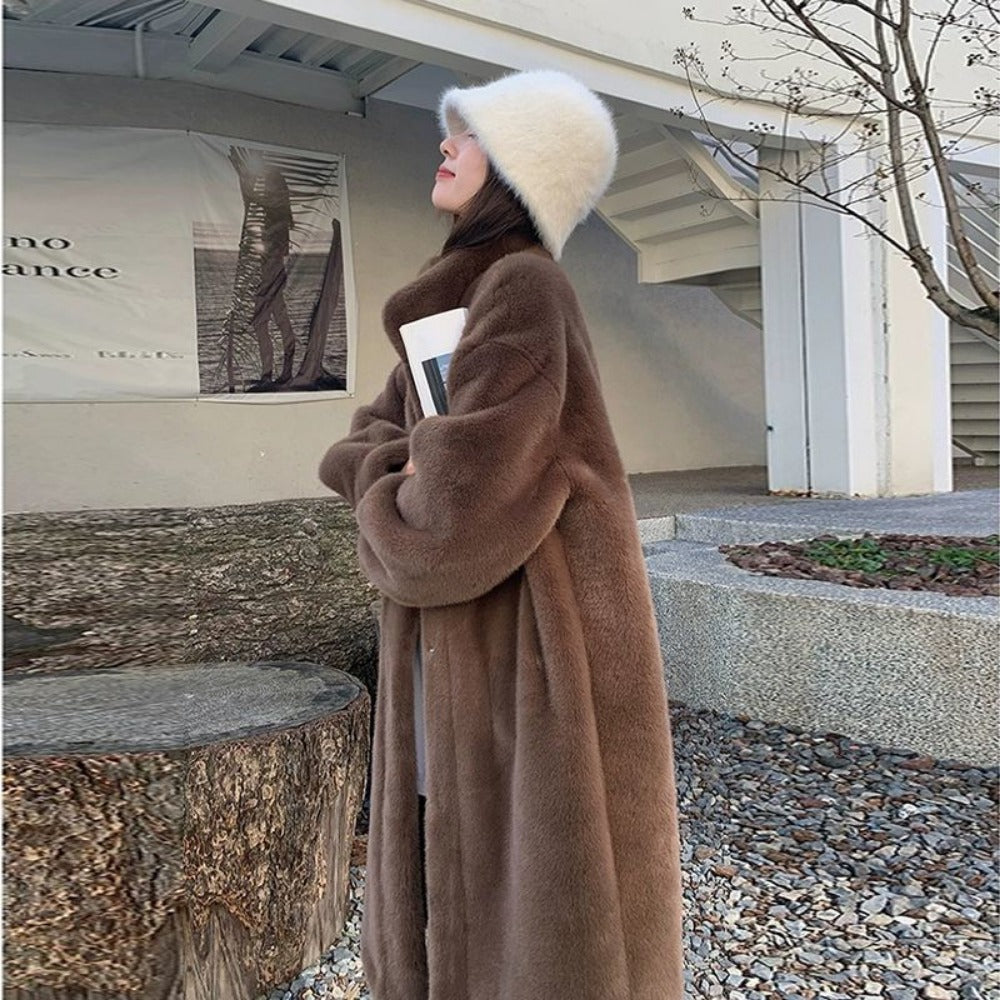 Long Faux Fur Coat for Women - Liana