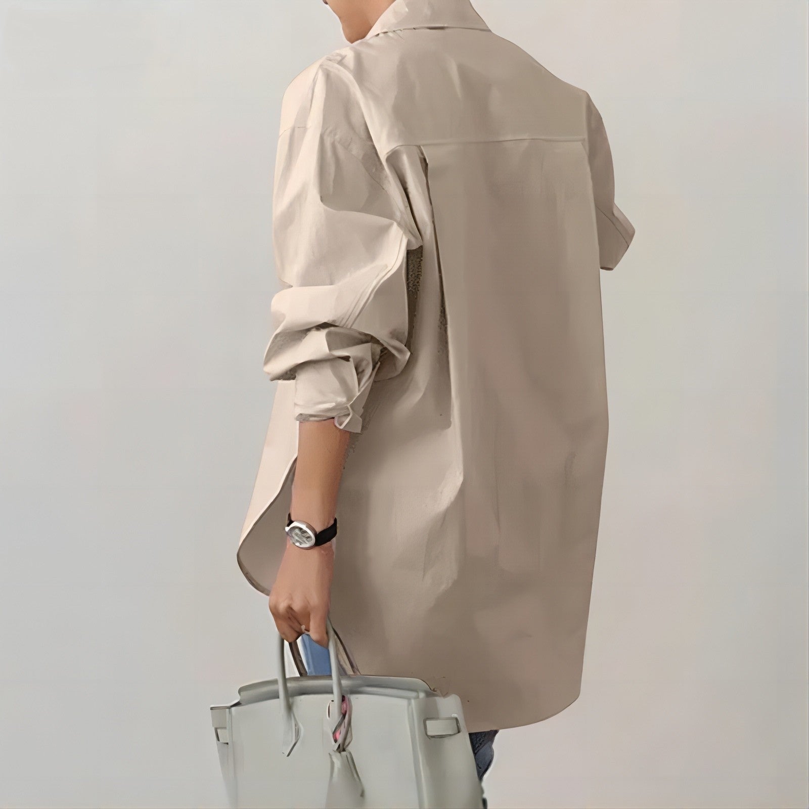 Women’s Oversized Button Up Shirt with Long Sleeves