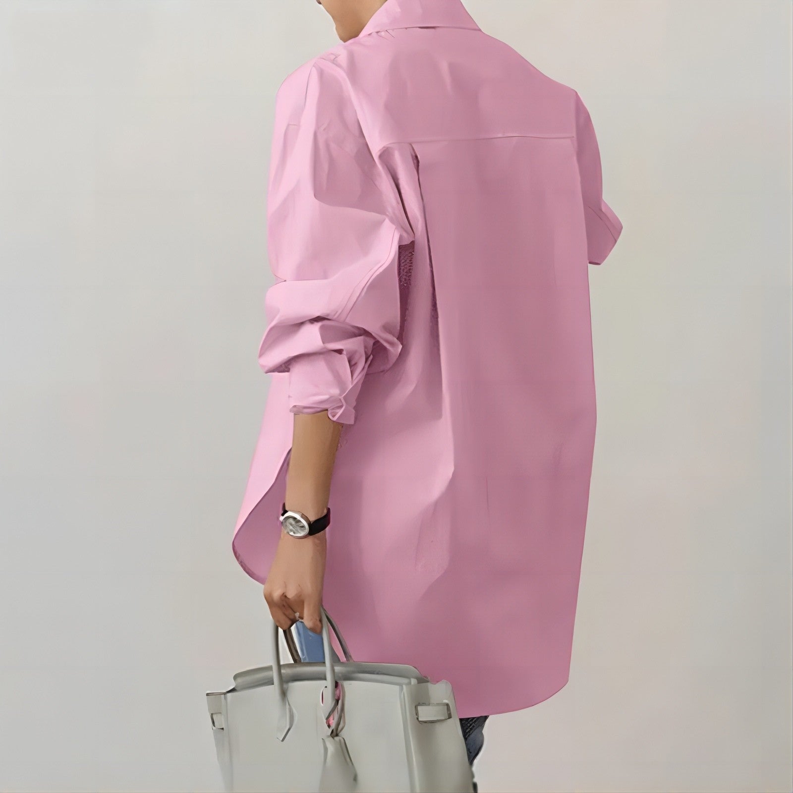 Women’s Oversized Button Up Shirt with Long Sleeves