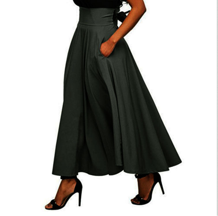 High-Waist A-Line Maxi Skirt for Women - Arianna