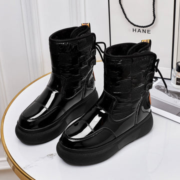 Waterproof Warm Ankle Boots for Women with Cozy Lining