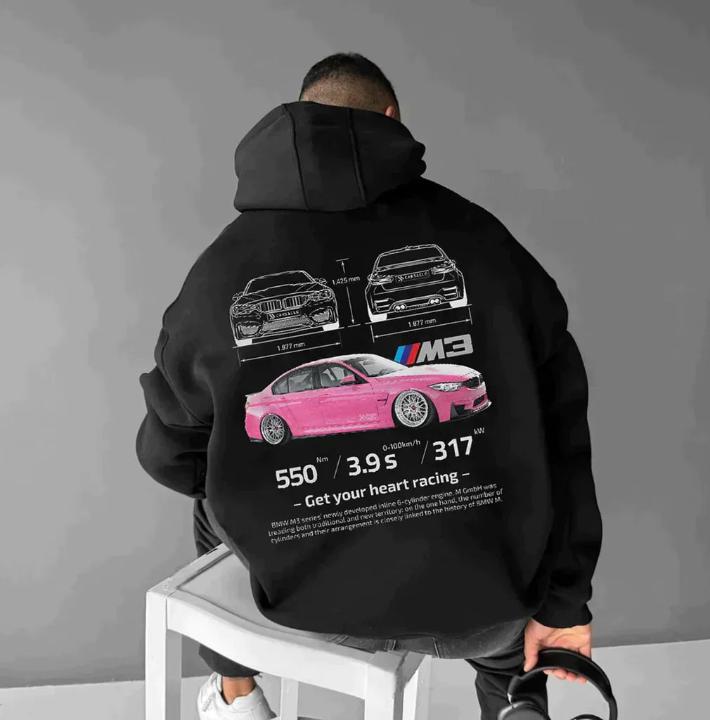 Unisex Graphic Print Racing Hoodie