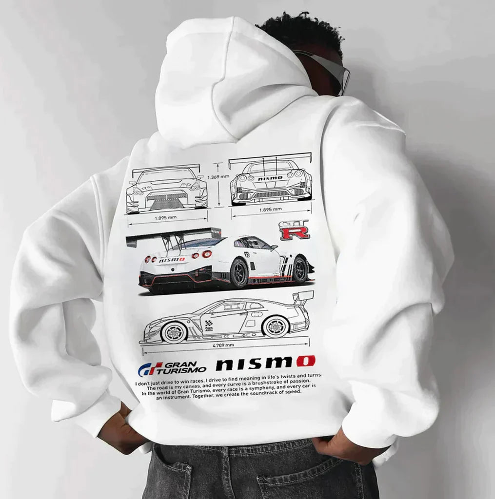 Unisex Graphic Print Racing Hoodie