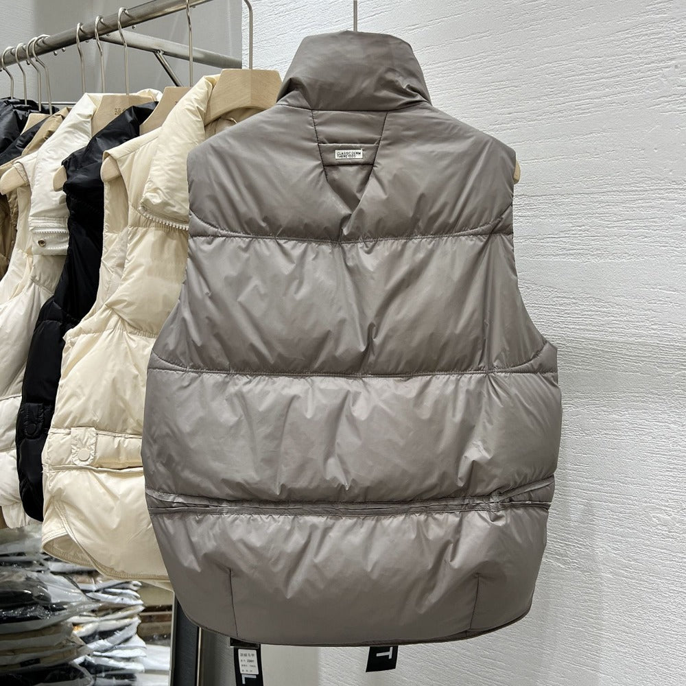 Puffer Vest with High Collar for Women - Greta
