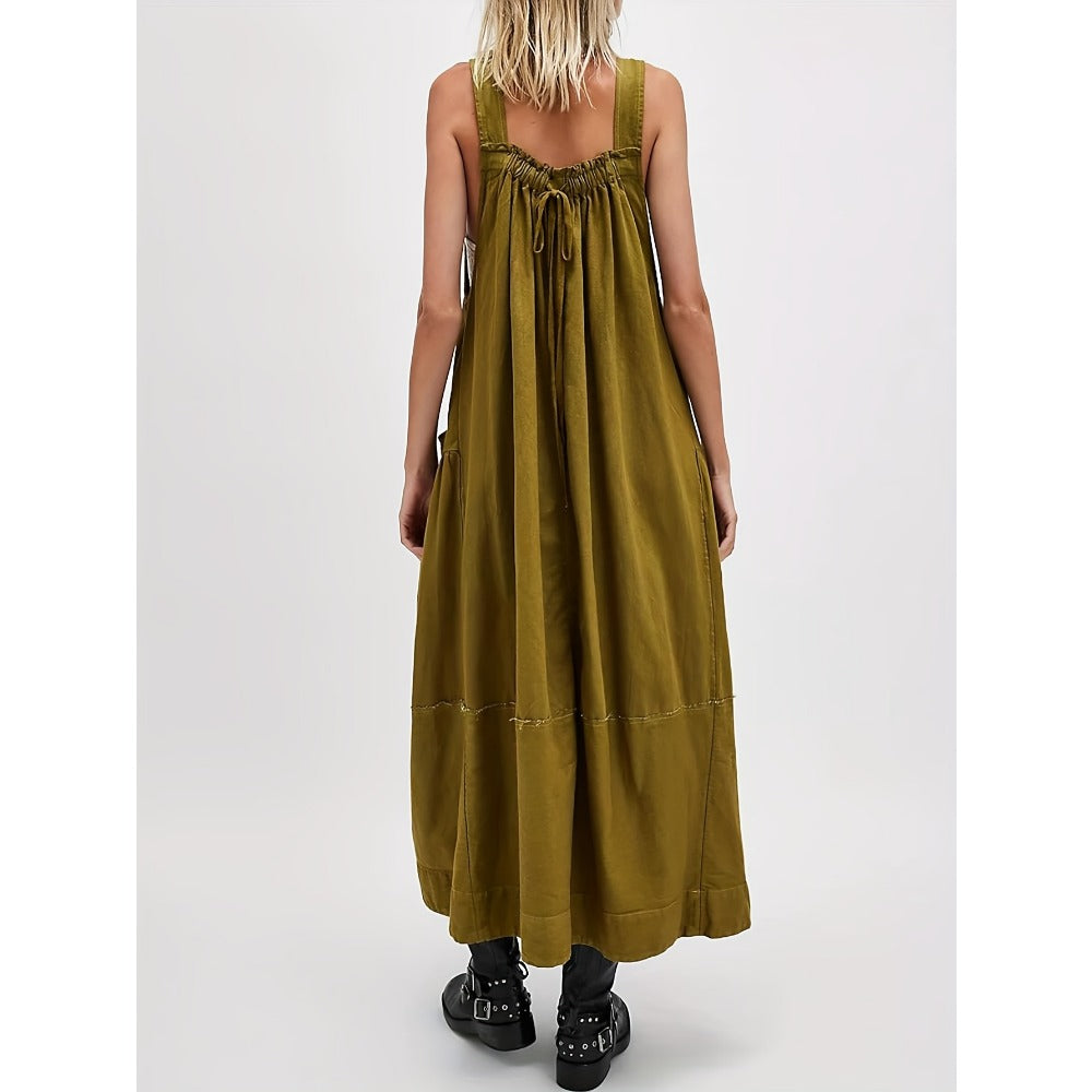 Sleeveless Maxi Dress with Pockets for Women - Maddalena