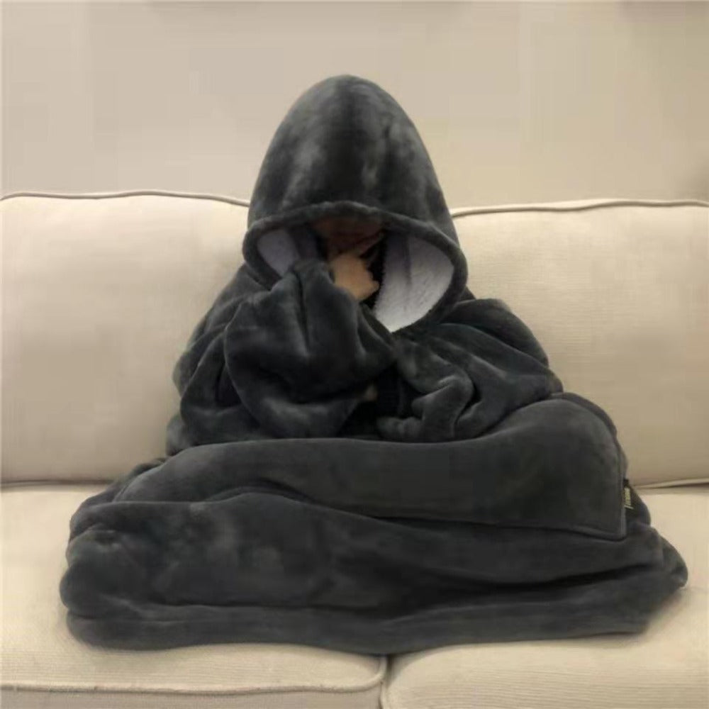 Hooded Fleece Blanket for Women - Laura