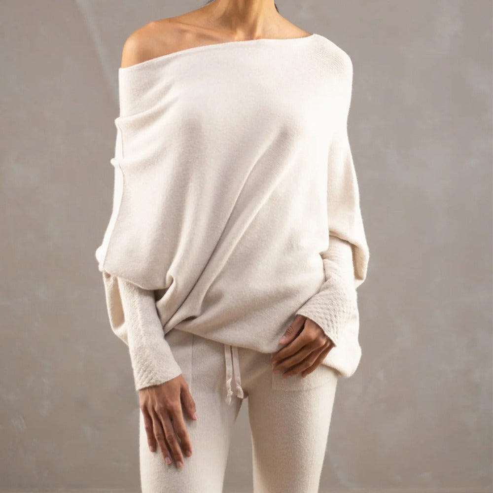 Off Shoulder Long Sleeve Sweater for Women - Annamaria